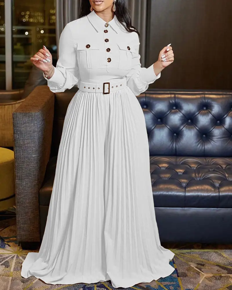 Pleated Relaxed Jumpsuit