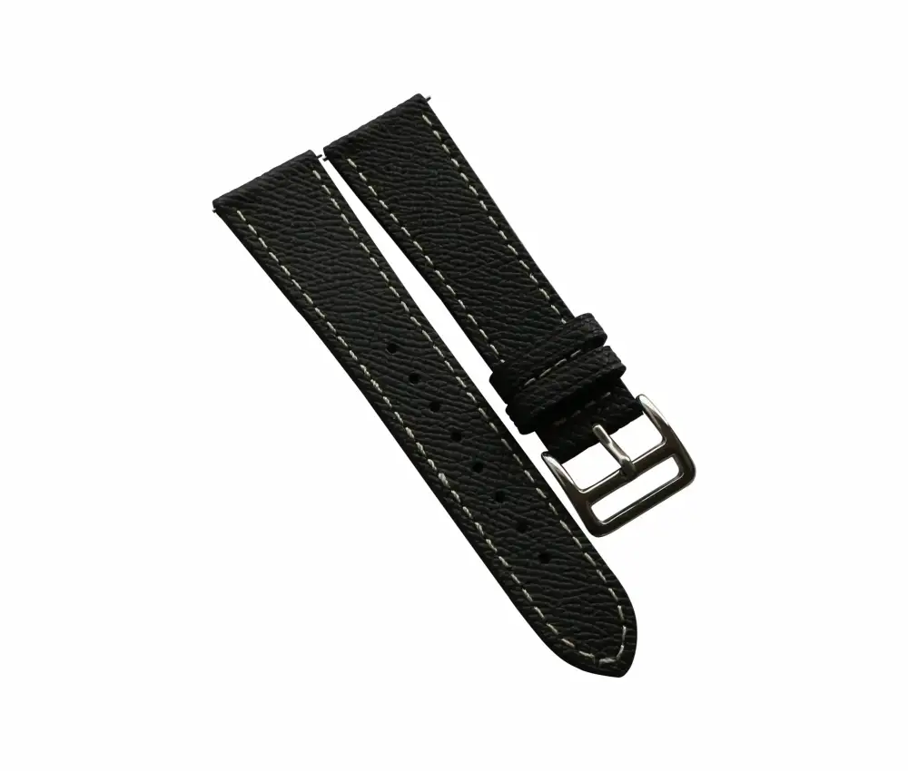 Embossed Calf Leather Quick-Release Watch Strap
