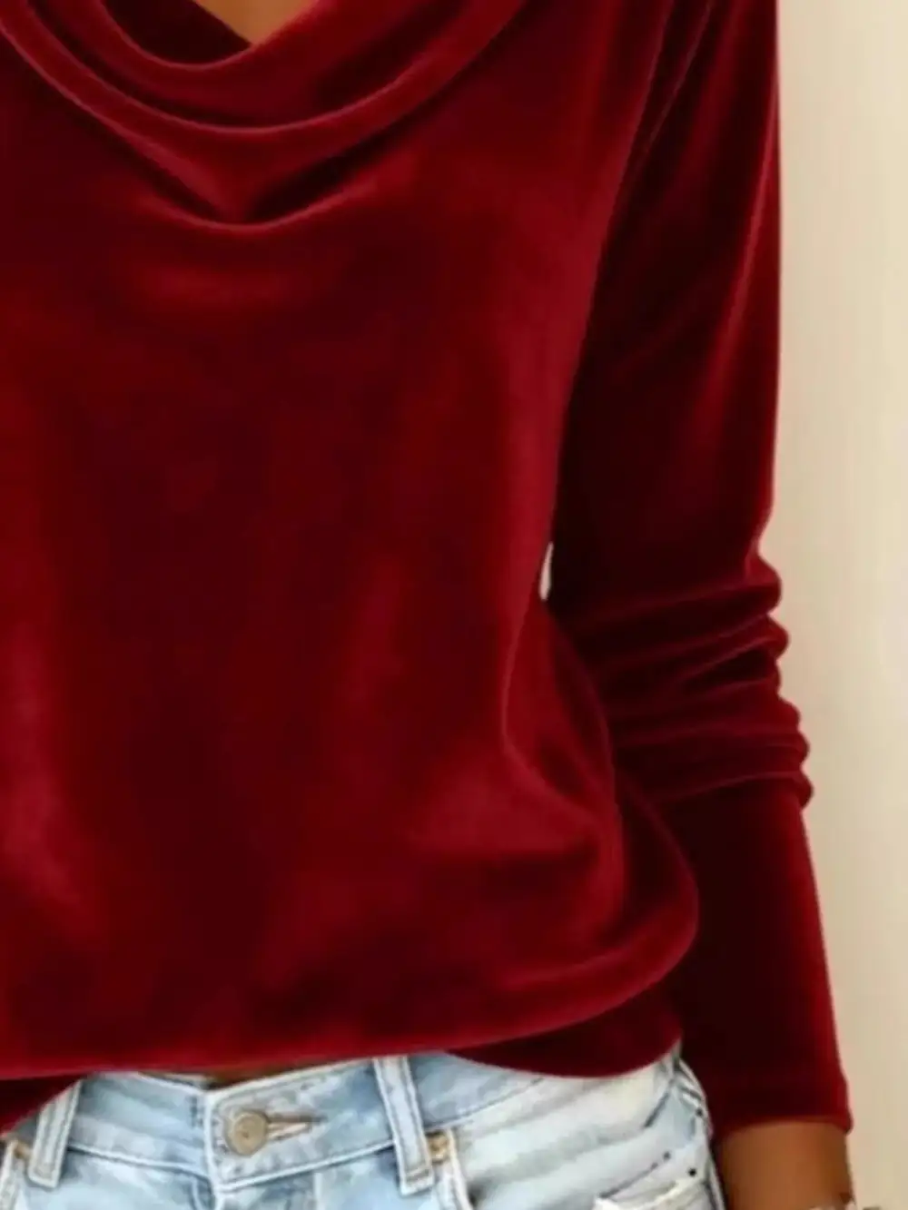 Velvet Long Sleeve Top