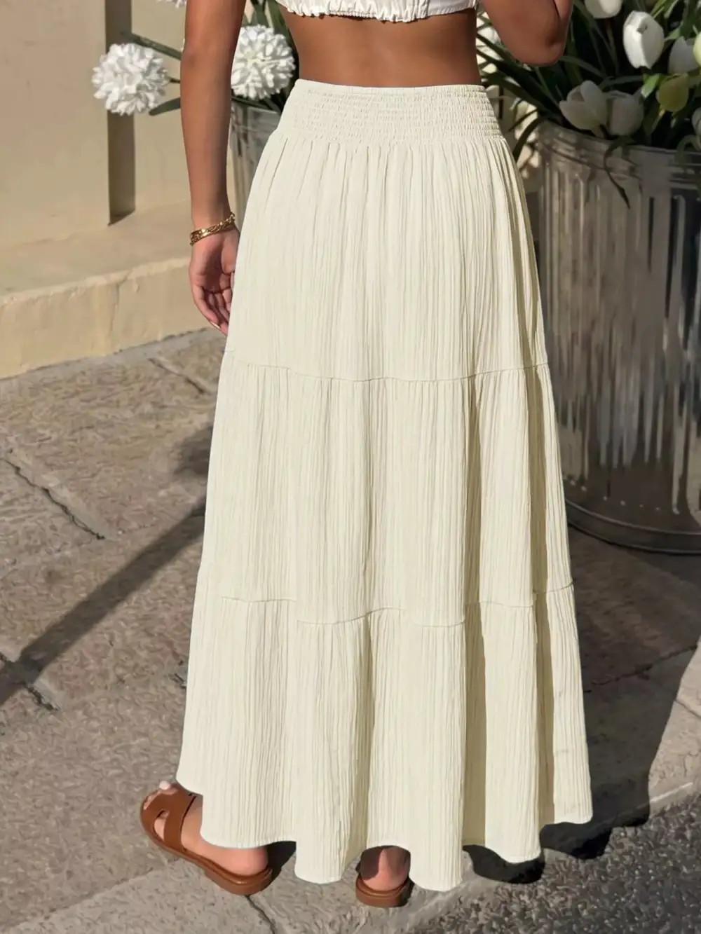 Easy Ruched Smocked Skirt