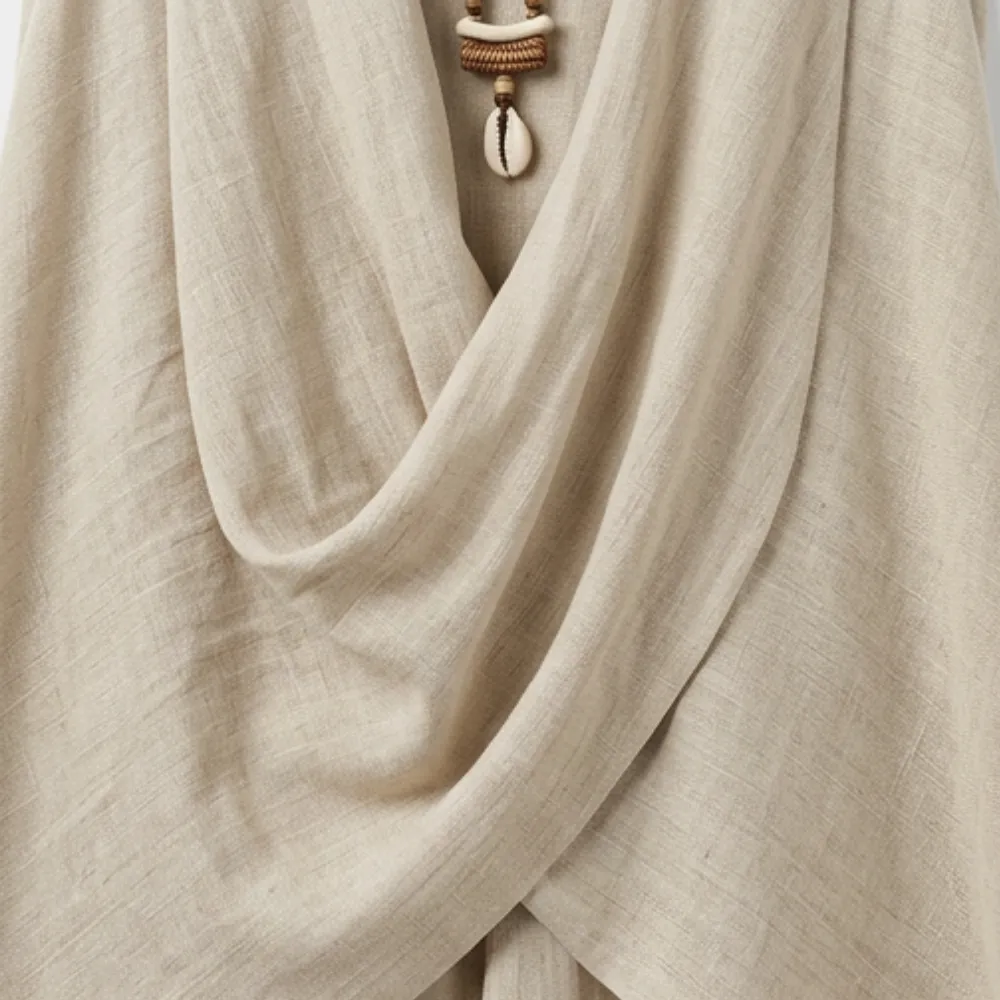 Draped Linen Two Piece Set