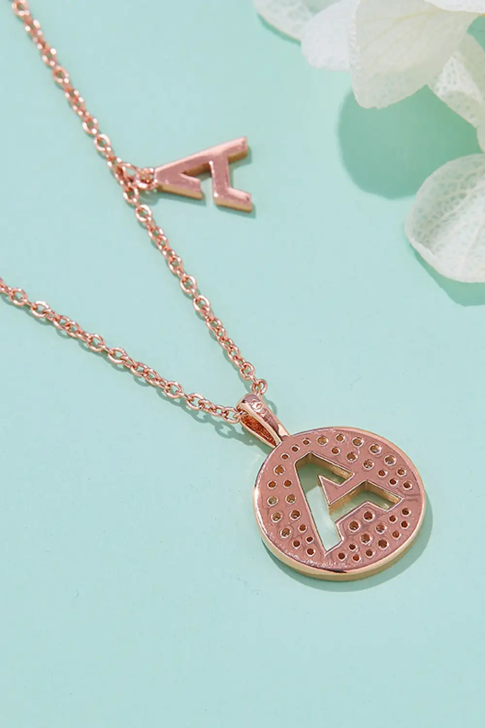 Moissanite A To J Pendant Necklace
