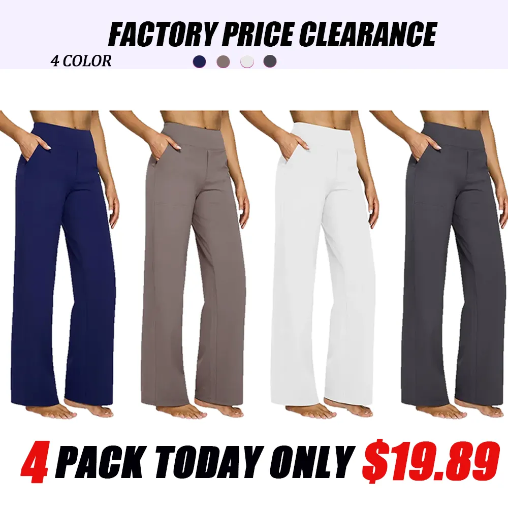 Loose high-waist business casual pants, yoga pants, wide-leg pants