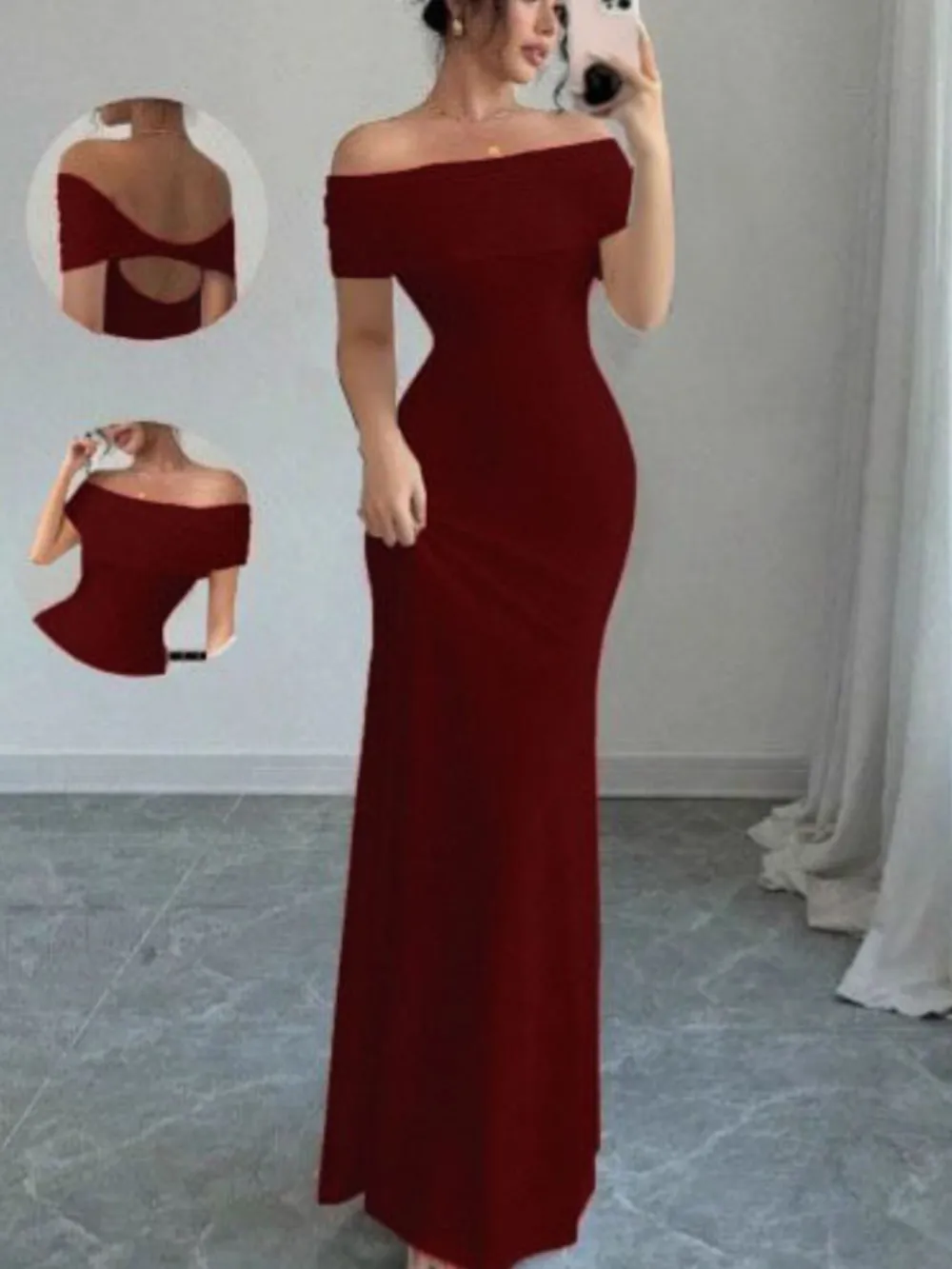Drape Off Maxi Dress