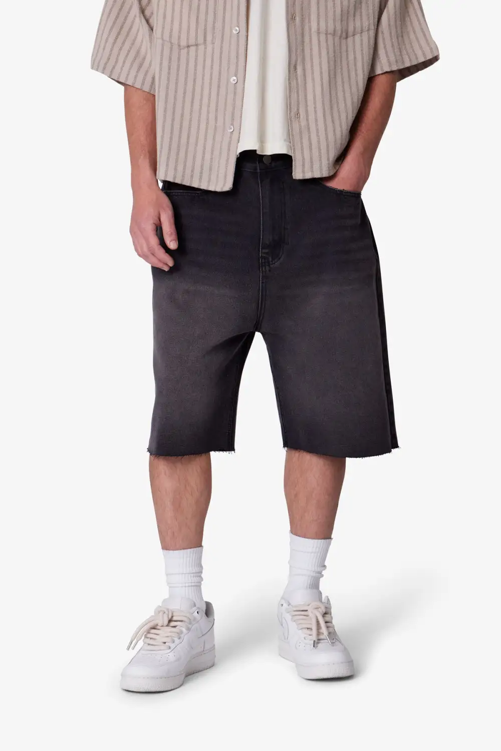 Hem Baggy Denim Shorts