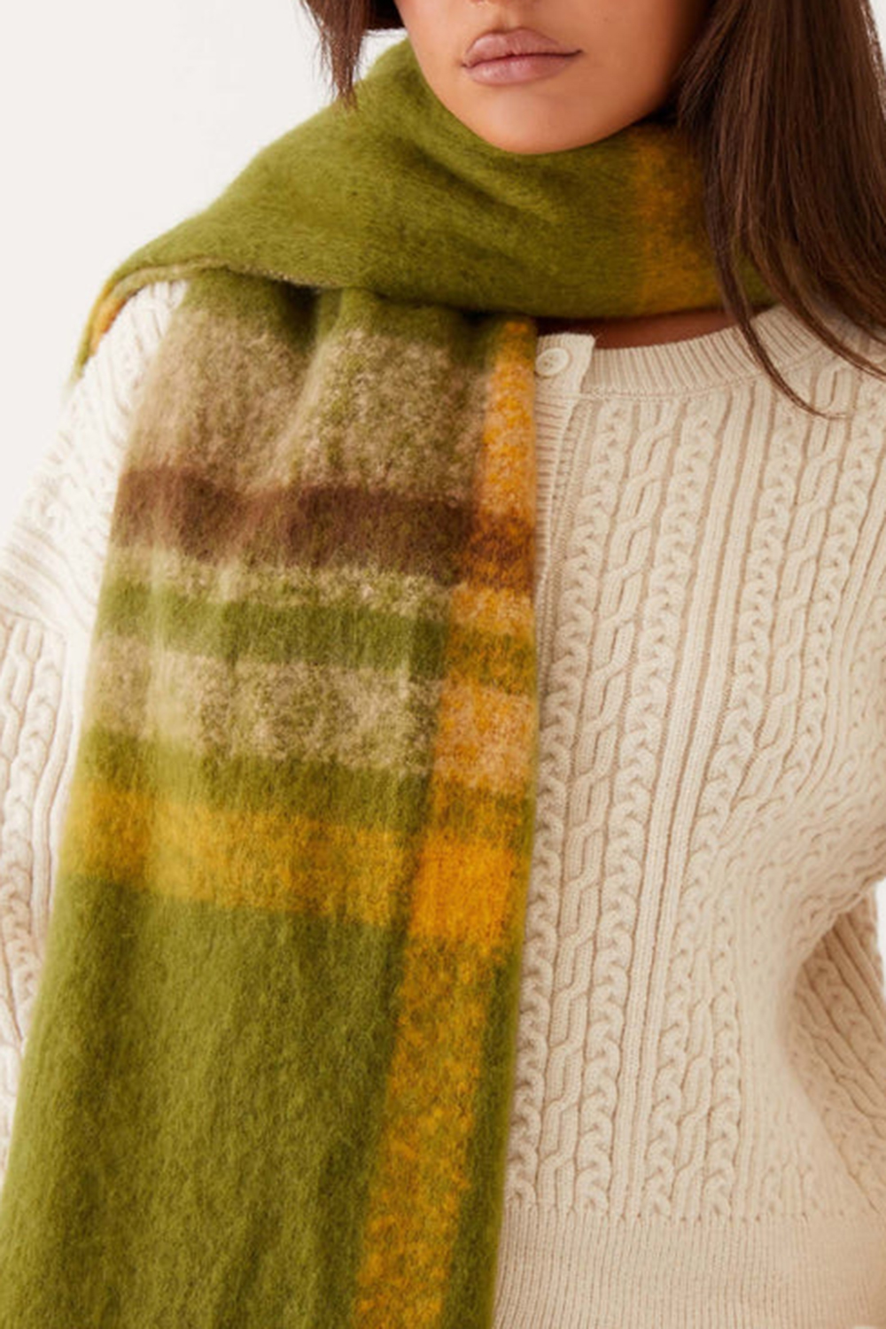 Green Rainier Plaid Scarf