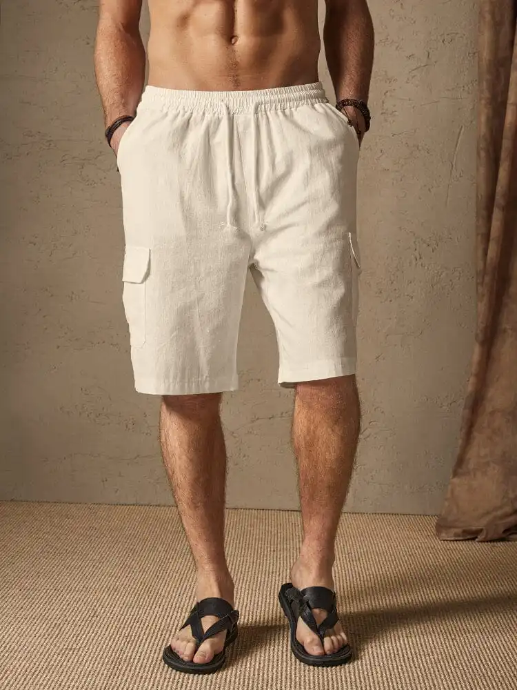 Linen Shorts with Pockets