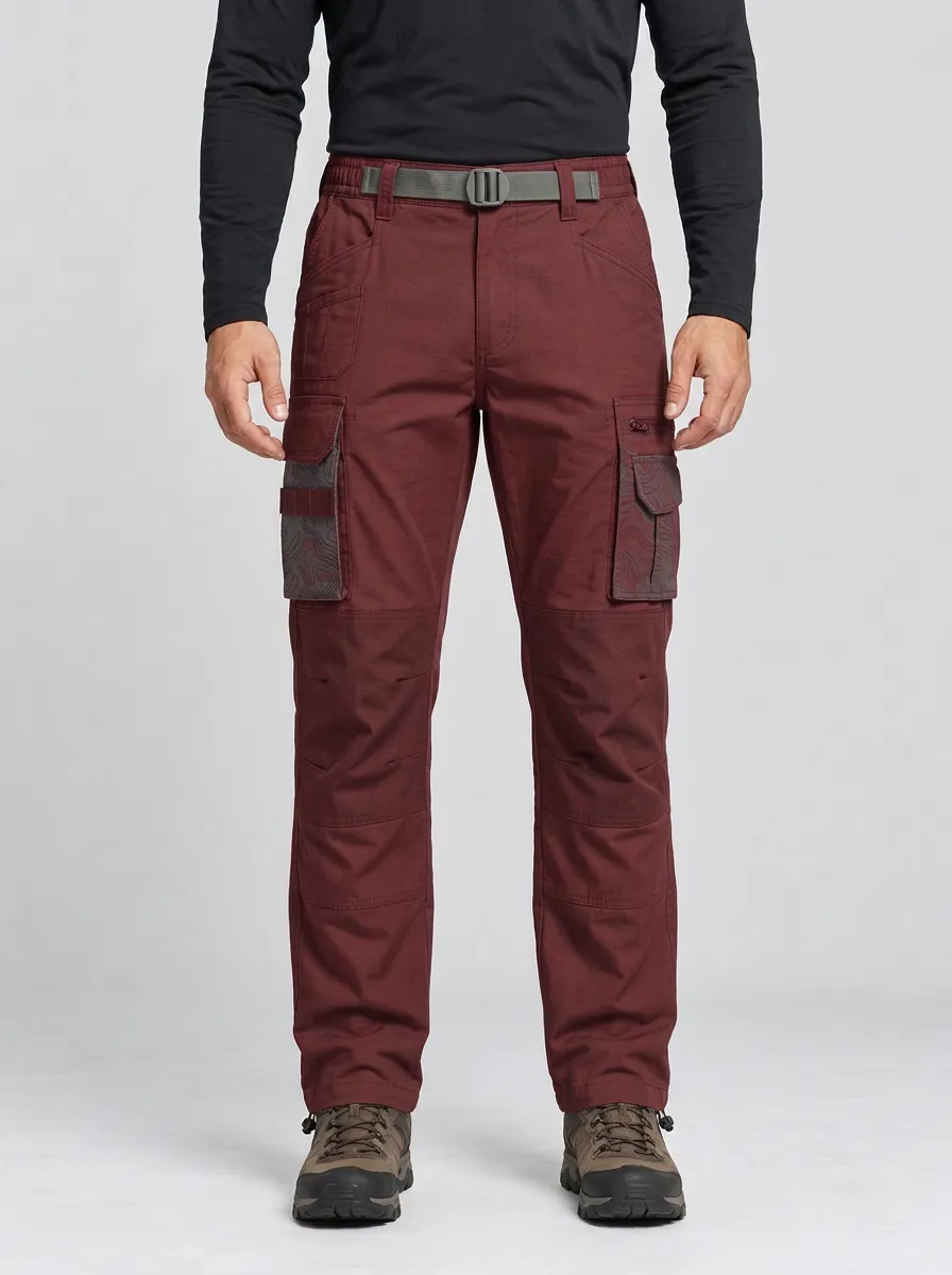 Tactical Outdoor Topographic Pattern Trail Cargo Pants