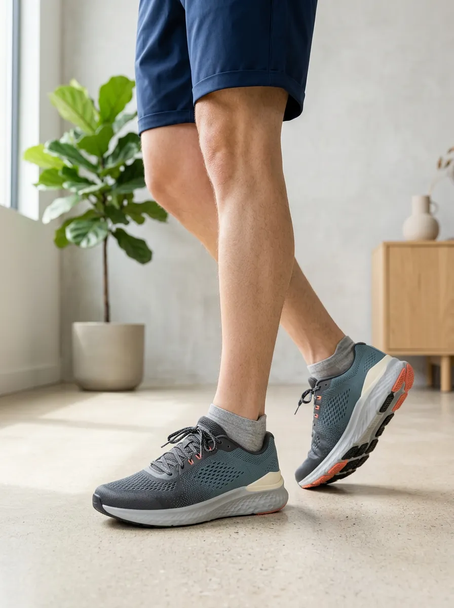 Men's Endurance Athletic Running Mesh Printed Sneakers
