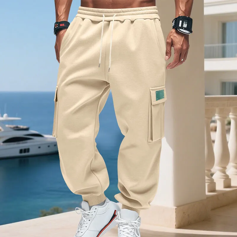 Men's Cargo Jogger Pants Waistband Utility Pockets Cargo Pants