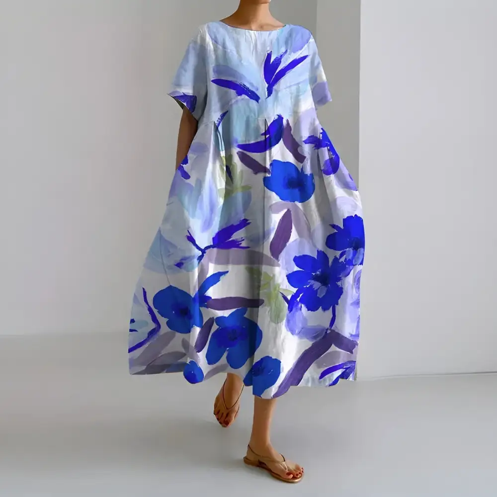 Short Sleeve Midi Dress