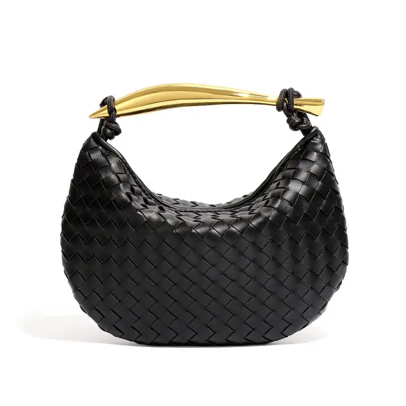 Handwoven Solid Dumpling Bag Casual Tote