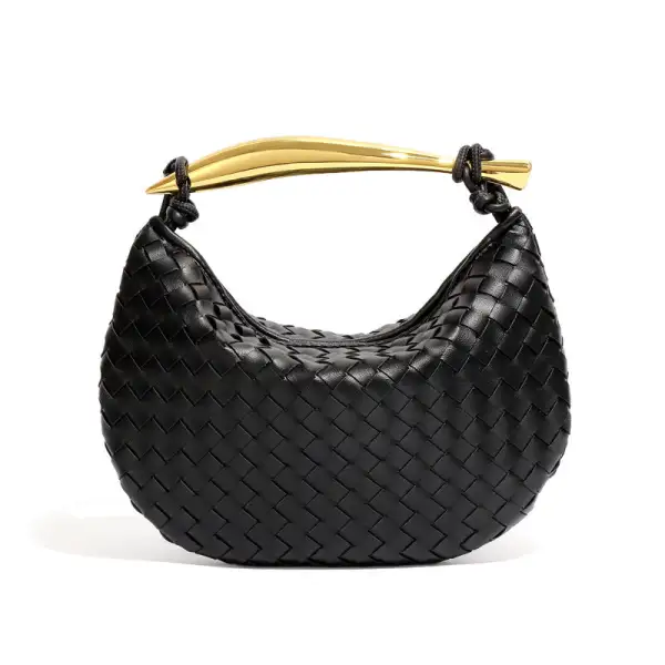 Handwoven Solid Dumpling Bag Casual Tote