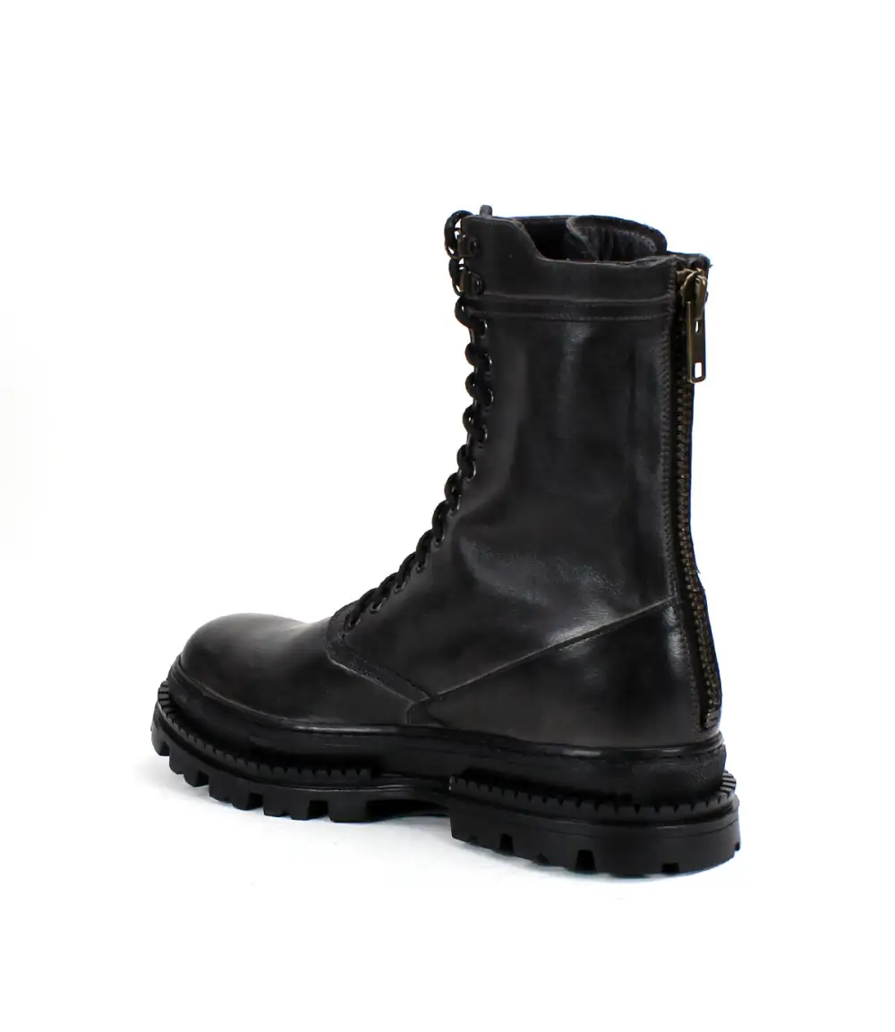 Chelsea Lug Sole Lace-Up Back Zip Ankle Boots
