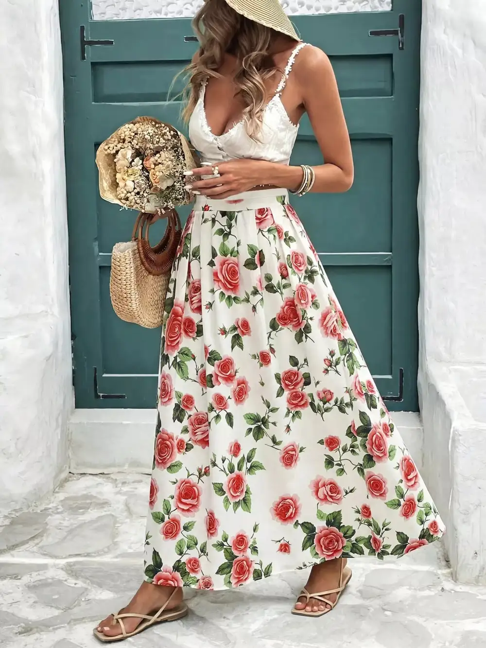 Graceful Printed Print Skirt