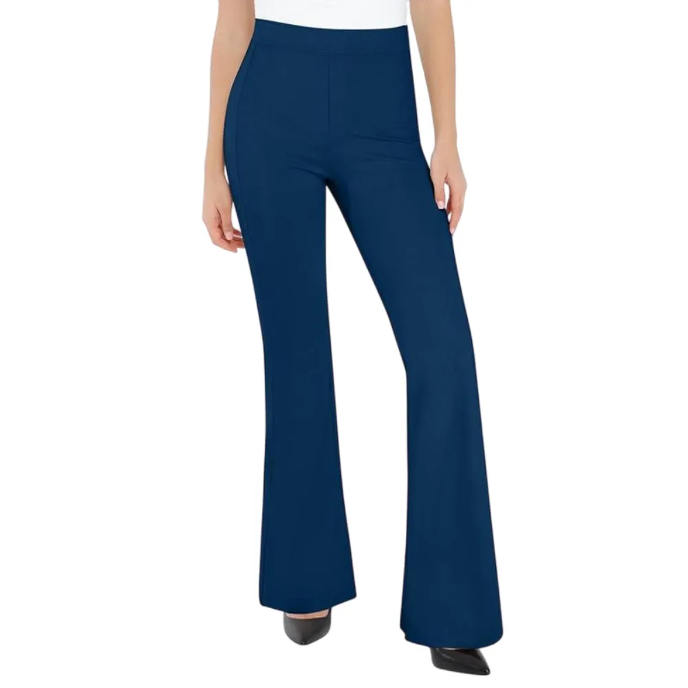 Shapewear Executive High Waisted Wide-Leg Ponte Pants with Tummy Control