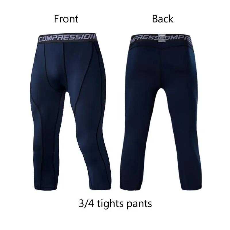 Men’s Compression Pants – High Elasticity Fitness Tights for Running, Cycling, Basketball, Soccer & Gym