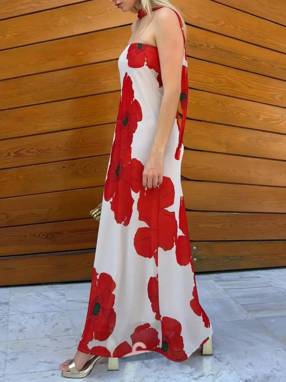 Smooth Finish Printed Maxi Dress