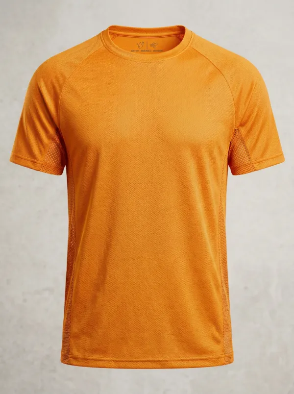 Men's Sports Fitness Quick-Dry Mesh Printed T-Shirt