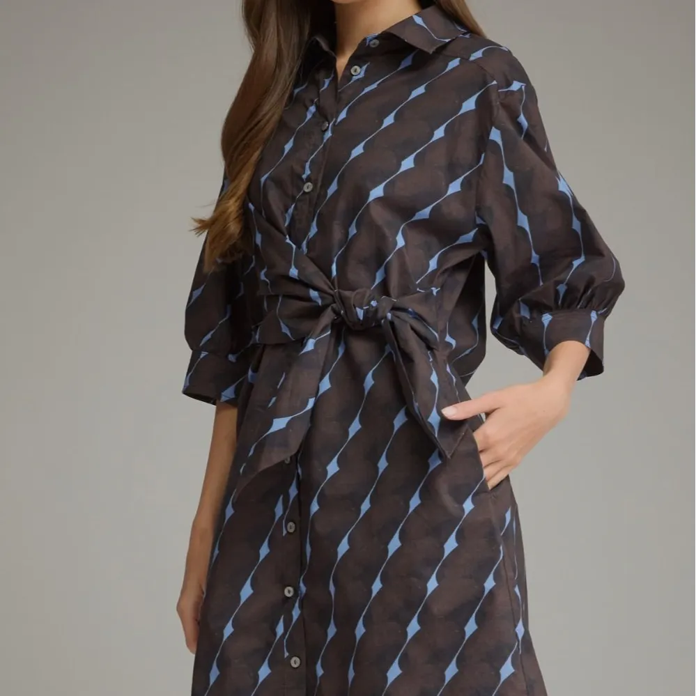 Print Side Tie Mini Dress