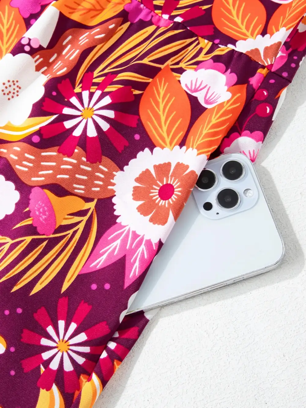 Floral Printed Pocketed Midi Dress