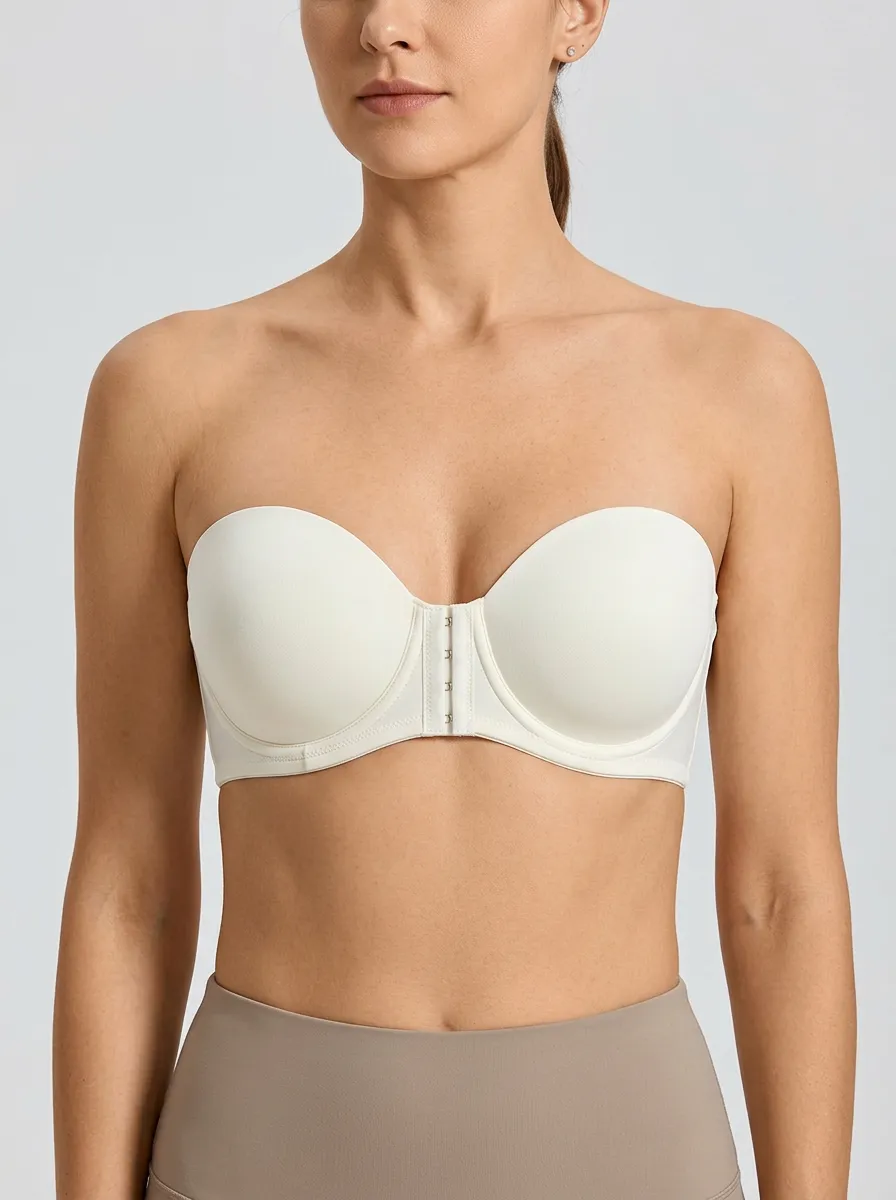 Women's Minimalist Front-Closure Strapless Bra