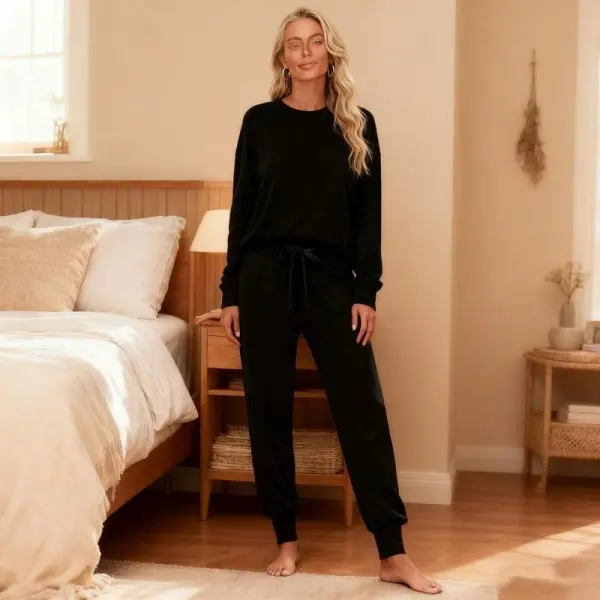 Women'S Long Sleeve Knit Loungewear