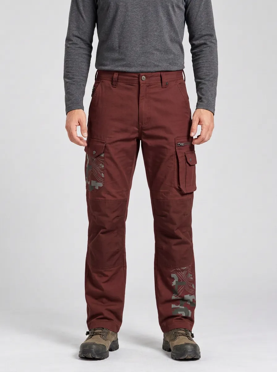 Tactical Outdoor Topographic Pattern Field Cargo Pants