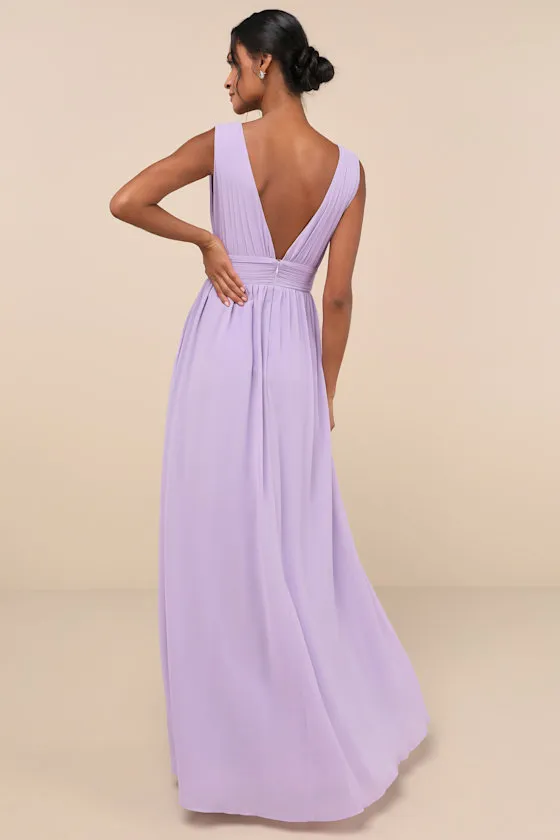 Heavenly Hues Dark Blue Floral Maxi Dress