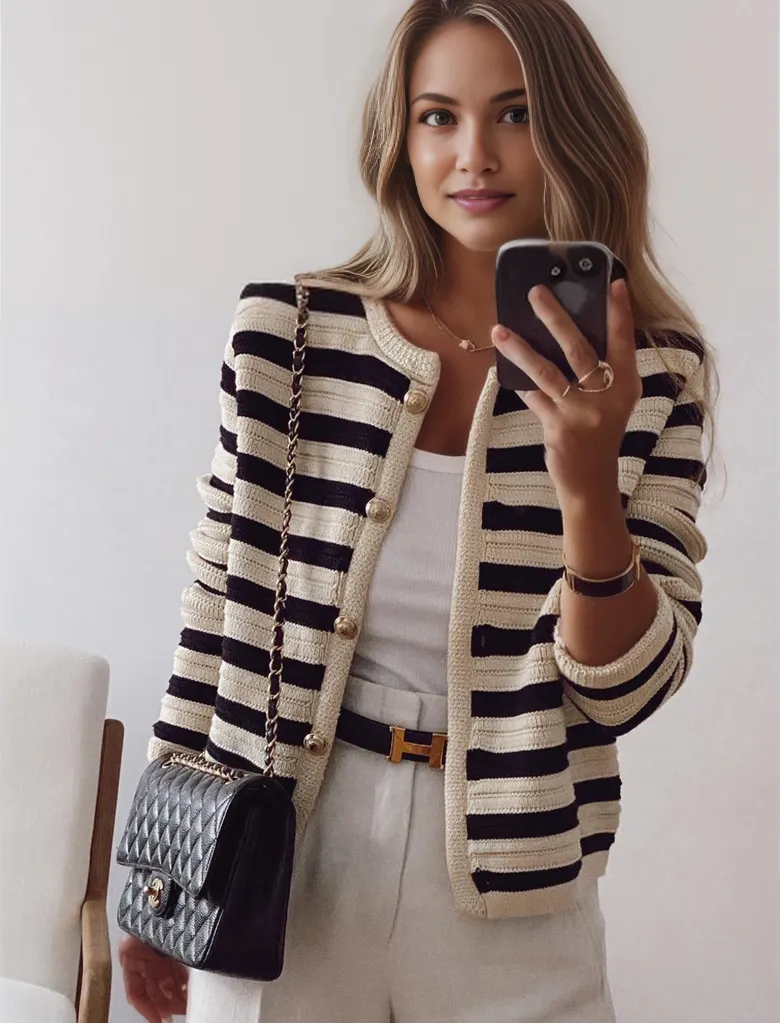 Striped Everyday Cardigan