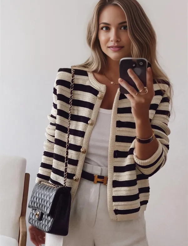Striped Everyday Cardigan