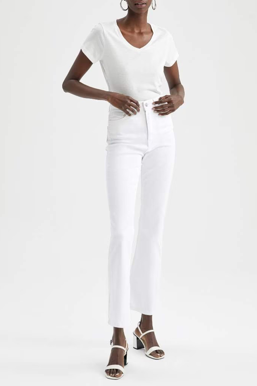 Flared Gabardine Trousers