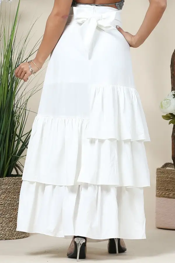 Modern Refined Everyday Ruffled Skirt