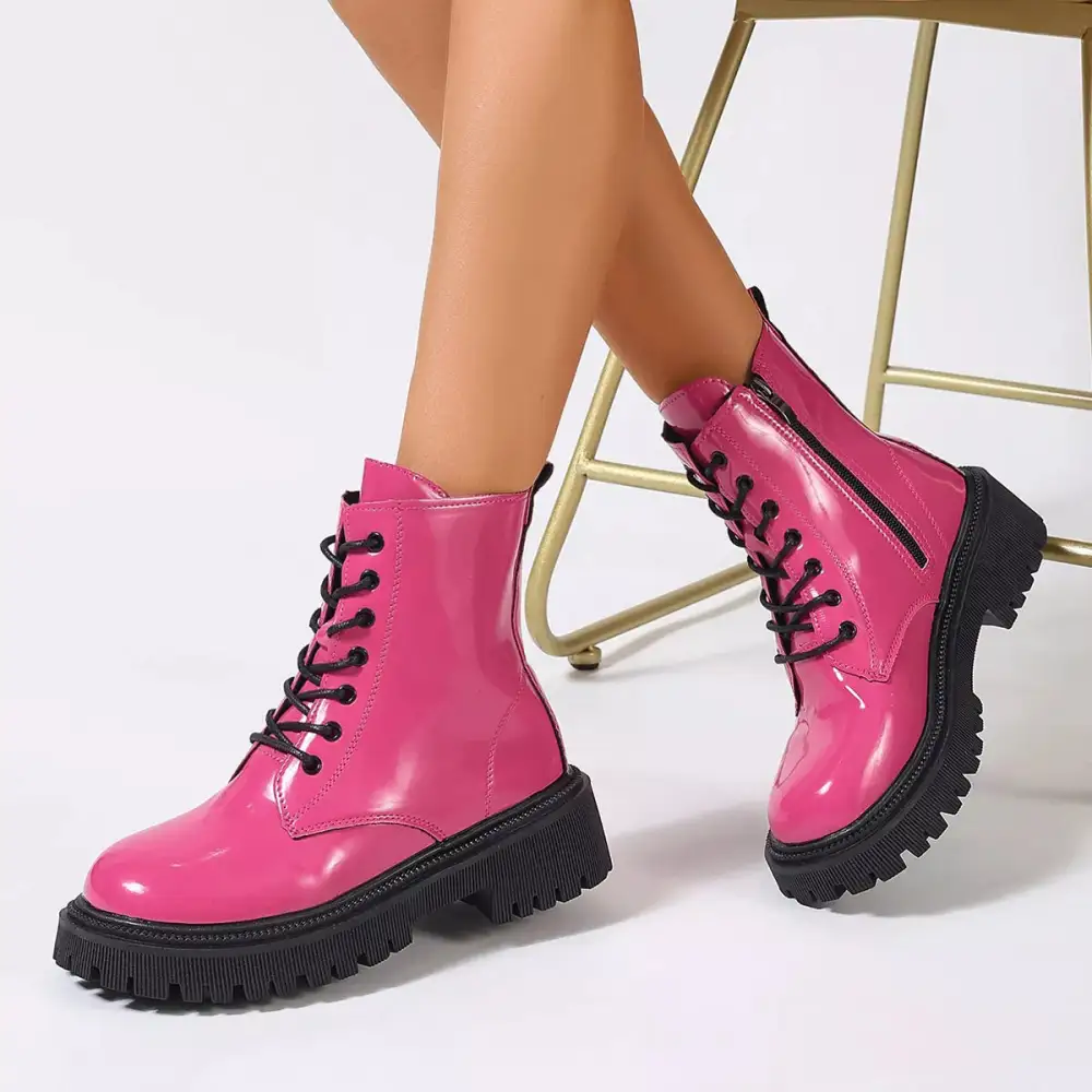 Lace Up Platform Combat Boots