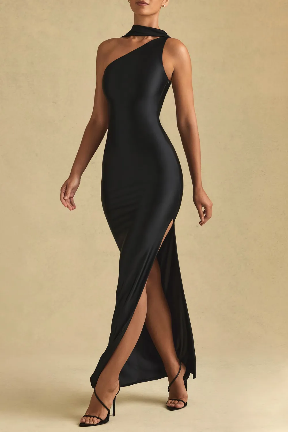 Slim Fit Intellectual Fashion Satin Dress