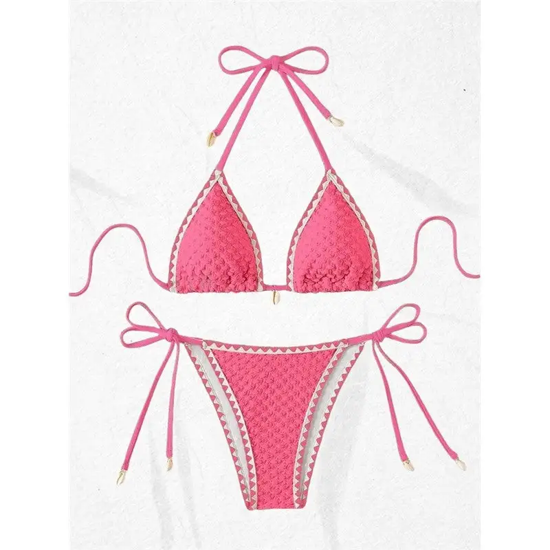 Contrast Halter Bikini