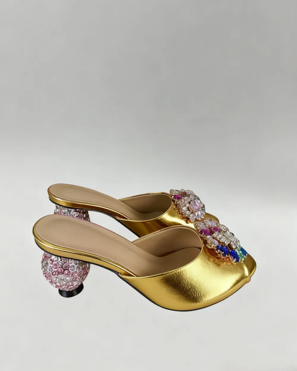 Ball Slippers in Gold