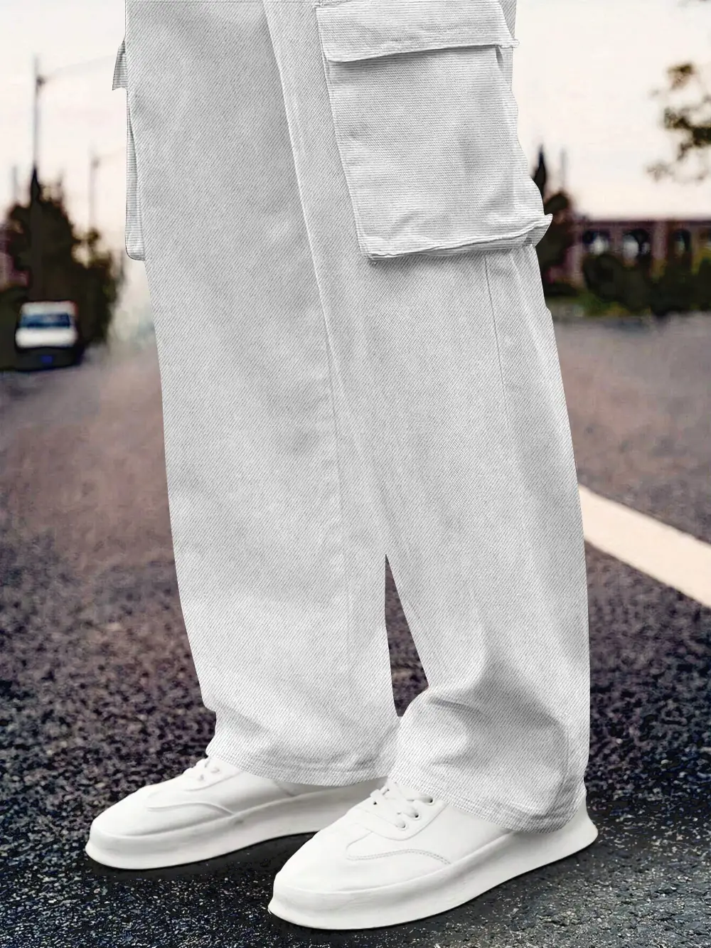 Flexible Daily Cotton For Track Cargo Pants