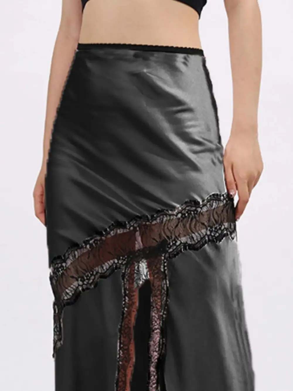 Softened Lace Trim Skirt