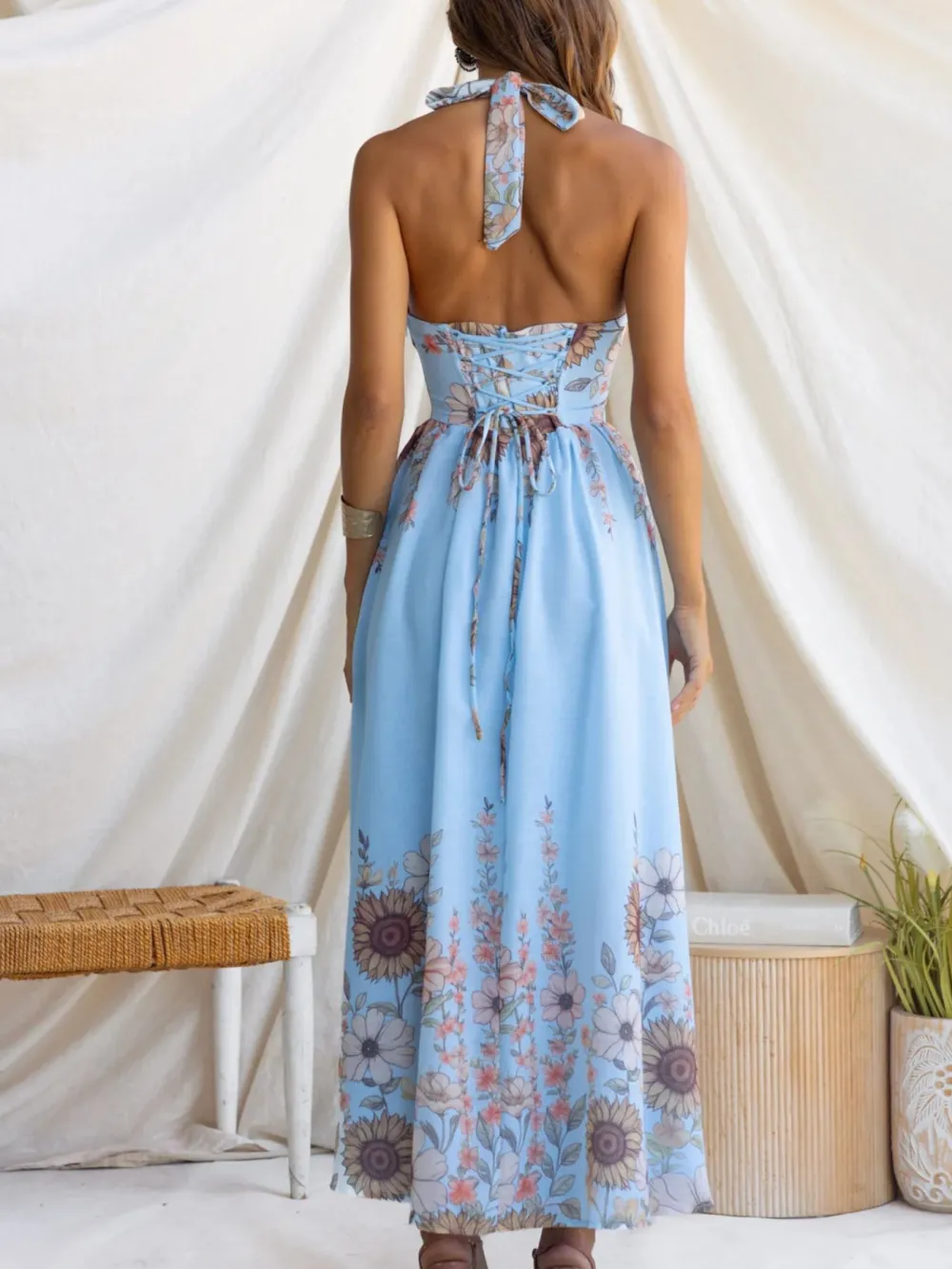Finish Floral Printed Maxi Dress