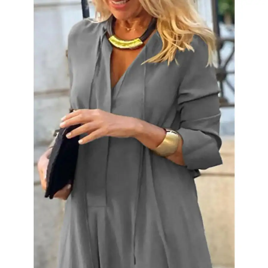 Full Size Solid Color Maxi Shirt Dress Plus Size