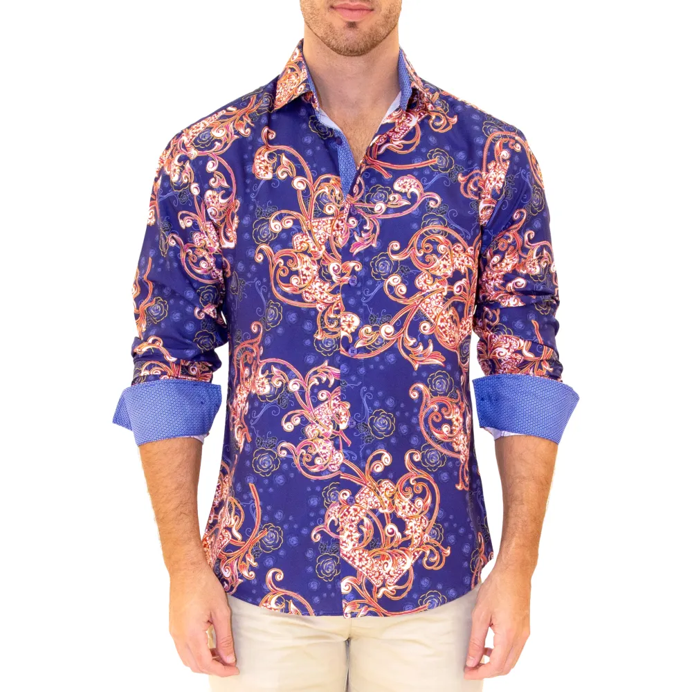 Textured Long Sleeve Button Shirt