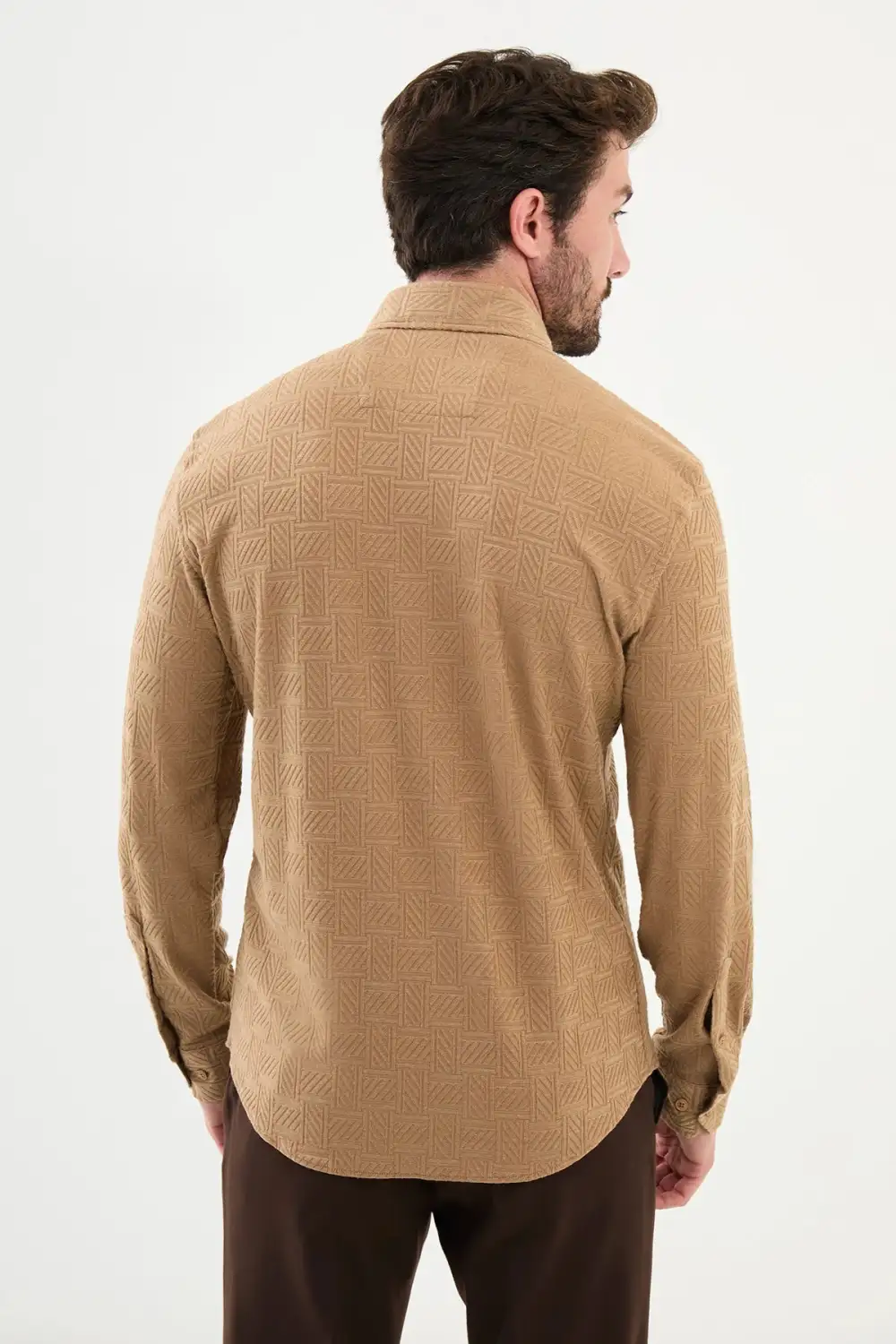 Classic Hidden Button Slim Cotton Shirt