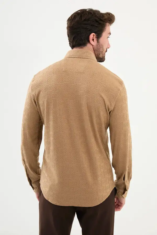 Classic Hidden Button Slim Cotton Shirt