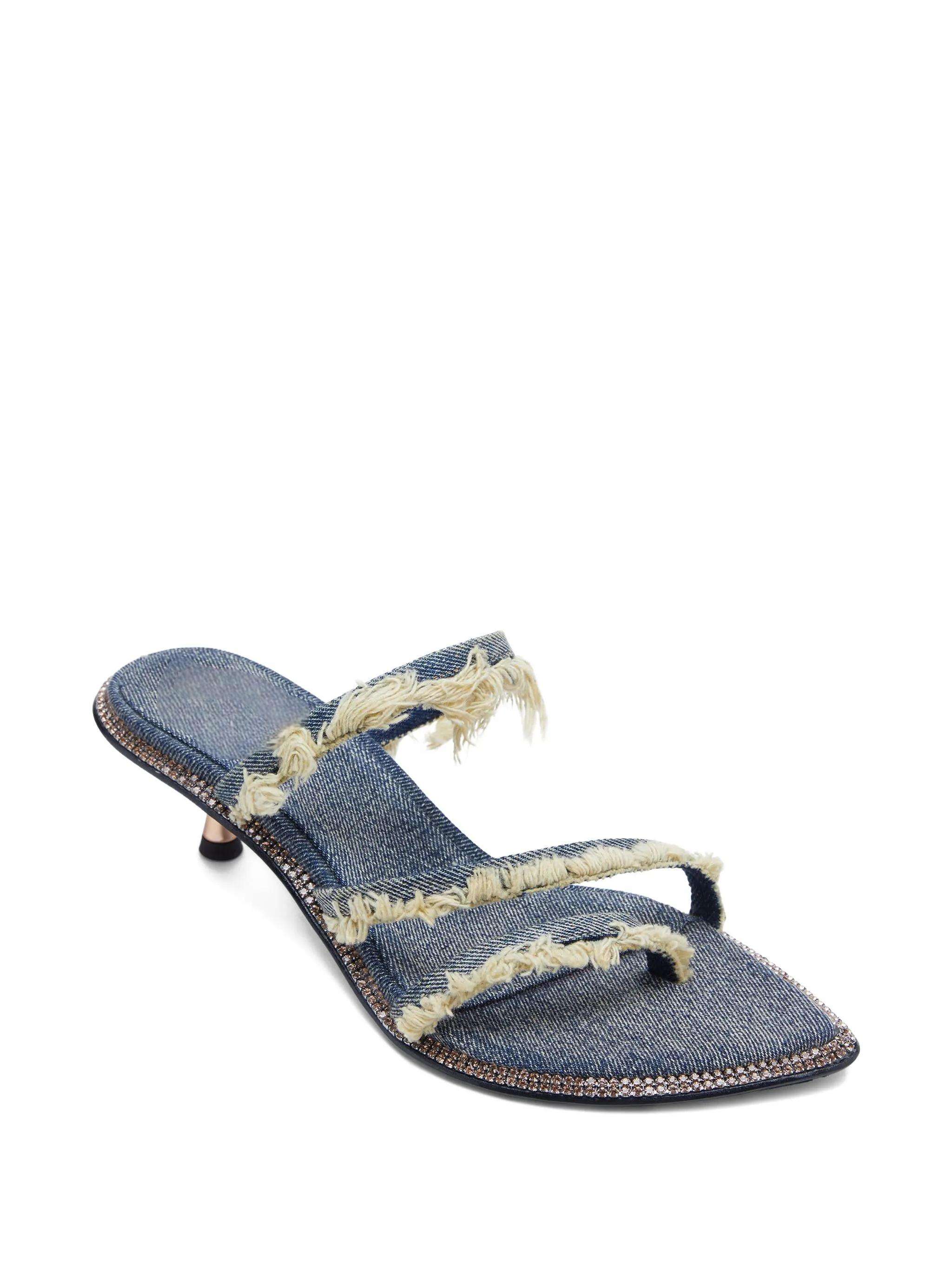Aurora Cross Strap Low Heel Sandals