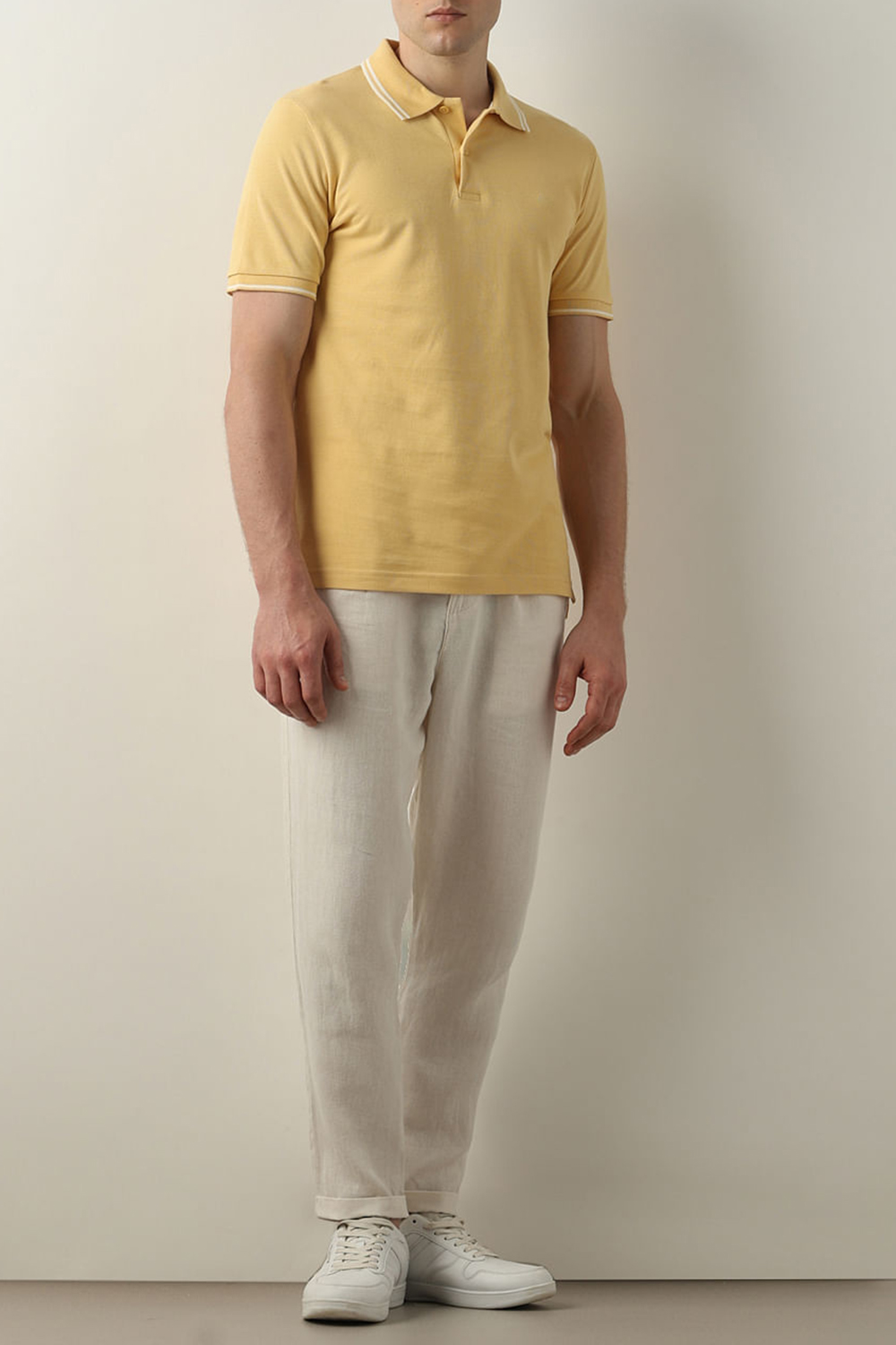 Pink Contrast Tipping Polo T-shirt