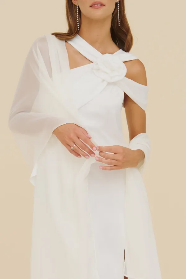 Solid Color Bride Shawl