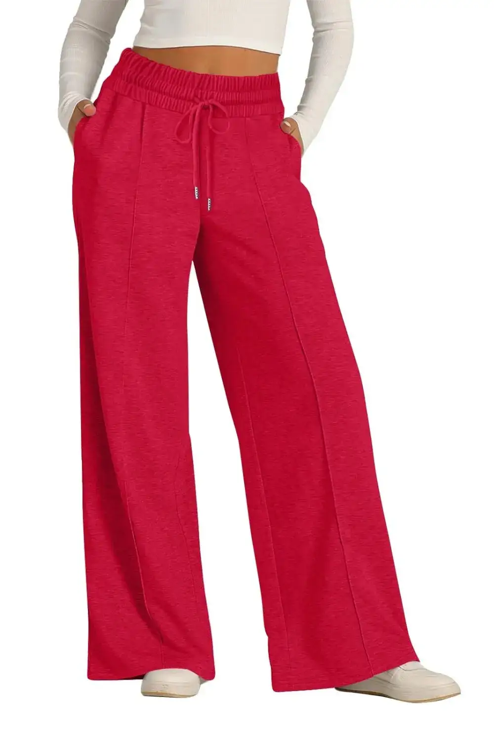 Lightweight High Waist Wide Leg Pants