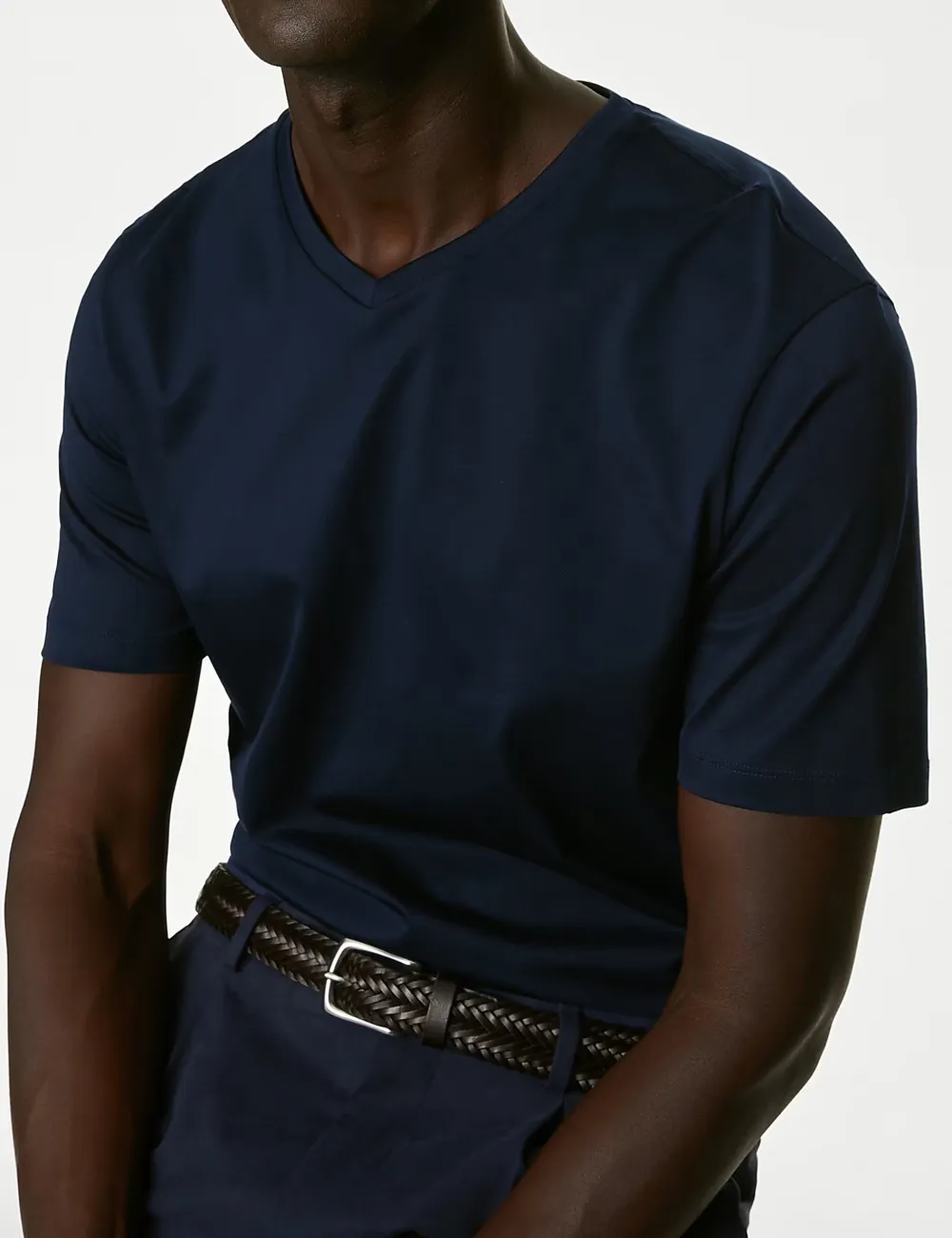 Pure Cotton V-Neck T-Shirt