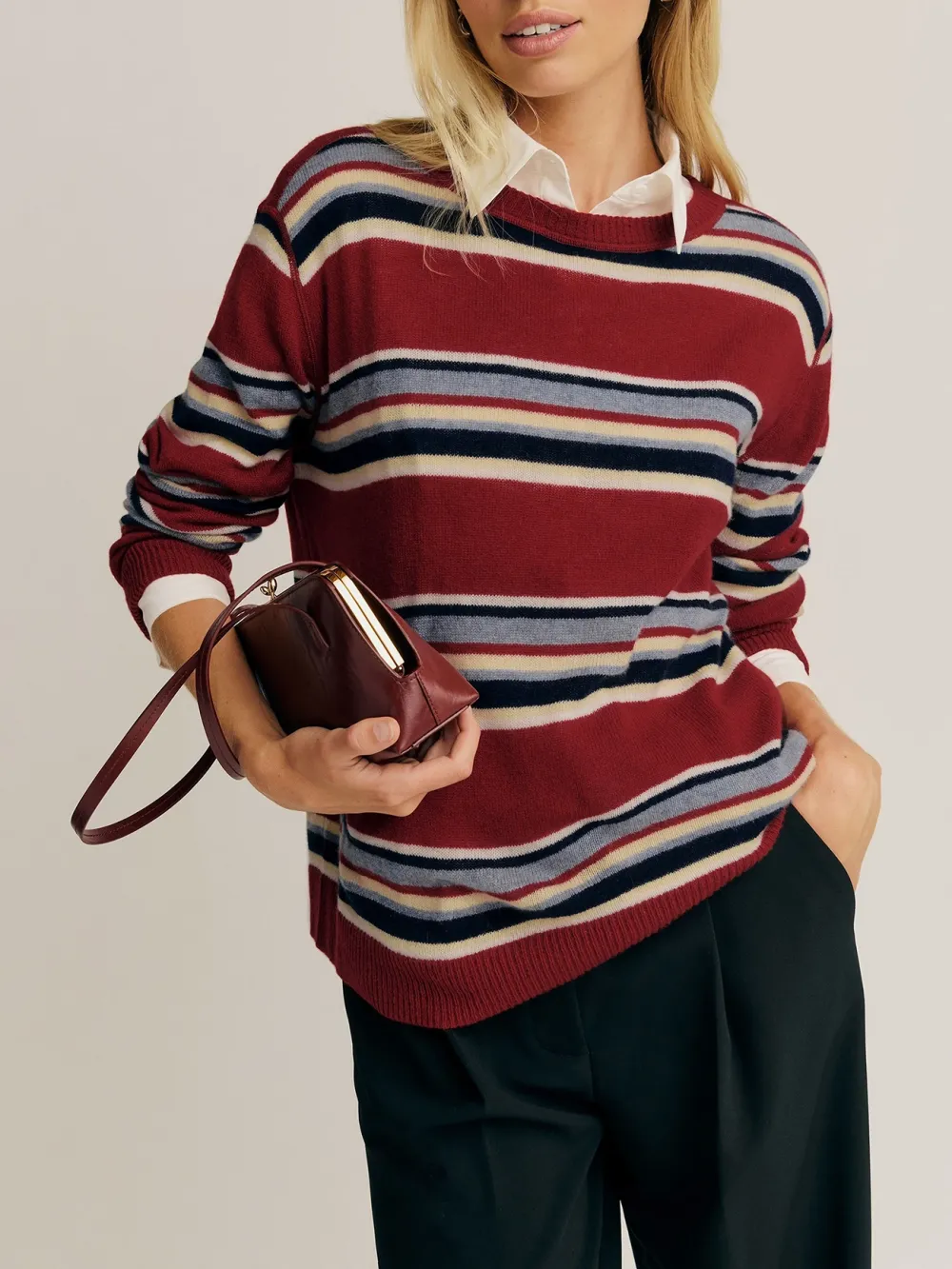 Casual Style V Neck Sweater